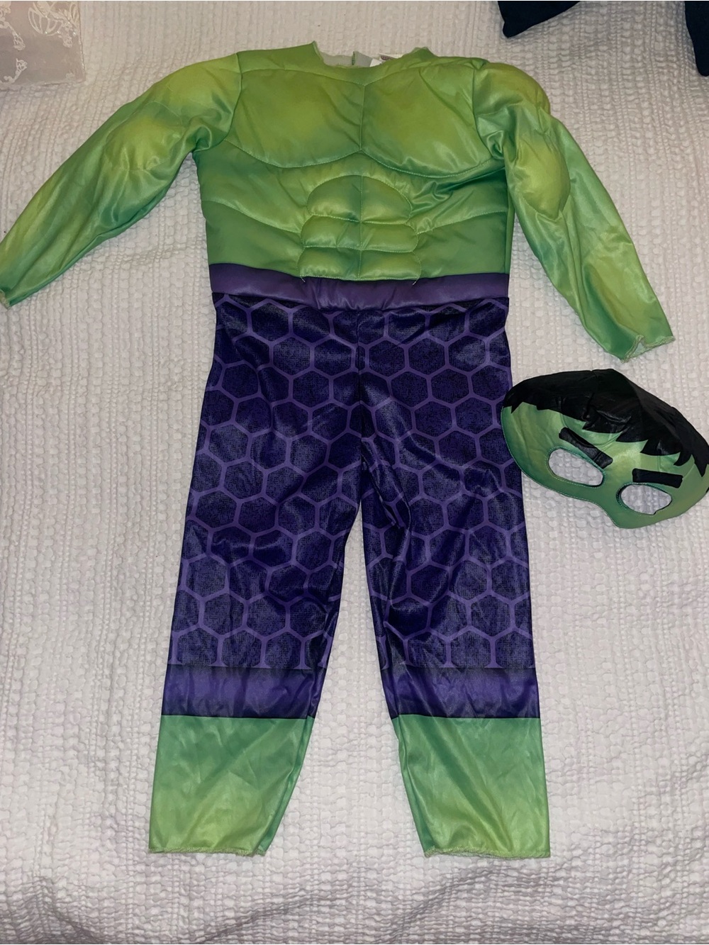 HULK Toddler 3-4yrs Green Hulk Muscle Costume with Mask Marvel Halloween 3T 4T